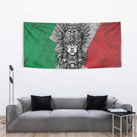 Mexico Aztec Warrior Goddess Tapestry Aztec Tribal Skull Tricolor Armor