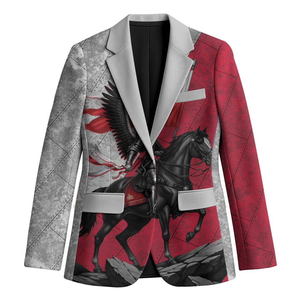 Poland Winged Hussar Warrior Blazer Polska Flag Armor Spirit