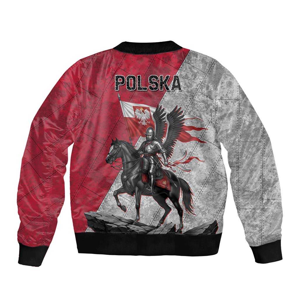 Poland Winged Hussar Warrior Bomber Jacket Polska Flag Armor Spirit