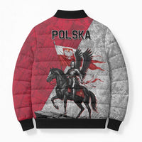 Poland Winged Hussar Warrior Bomber Puffer Jacket Polska Flag Armor Spirit