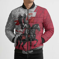 Poland Winged Hussar Warrior Bomber Puffer Jacket Polska Flag Armor Spirit