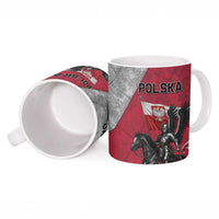 Poland Winged Hussar Warrior Ceramic Mug Polska Flag Armor Spirit