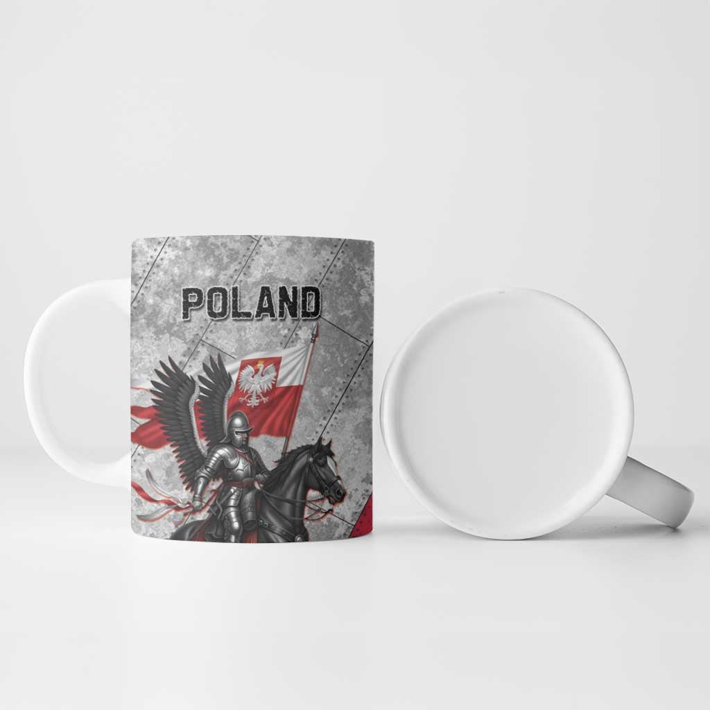 Poland Winged Hussar Warrior Ceramic Mug Polska Flag Armor Spirit