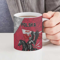 Poland Winged Hussar Warrior Ceramic Mug Polska Flag Armor Spirit