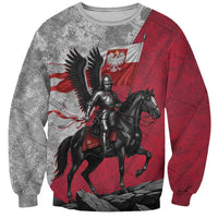 Poland Winged Hussar Warrior Sweatshirt Polska Flag Armor Spirit