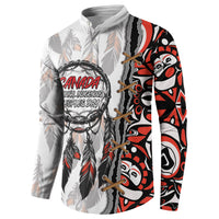 Canada National Indigenous Peoples Day Button Sweatshirt Dreamcatcher First Nations Heritage Pride