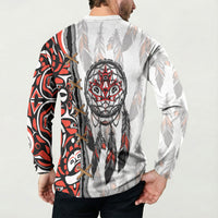 Canada National Indigenous Peoples Day Button Sweatshirt Dreamcatcher First Nations Heritage Pride