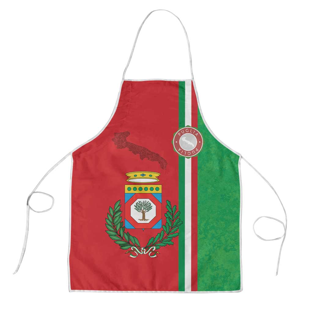 Italy Apulia Apron Map Of Apulia With Coat Of Arms - Wonder Print Shop