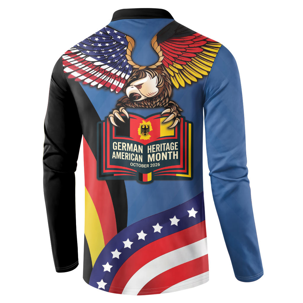 German American Heritage Month Button Sweatshirt German Roots American Wings