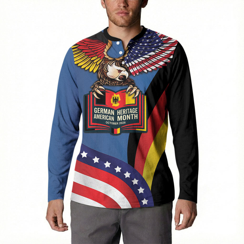 German American Heritage Month Button Sweatshirt German Roots American Wings