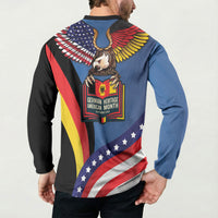 German American Heritage Month Button Sweatshirt German Roots American Wings