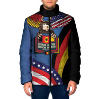 German American Heritage Month Padded Jacket German Roots American Wings