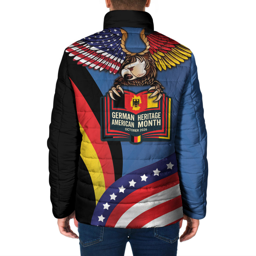 German American Heritage Month Padded Jacket German Roots American Wings