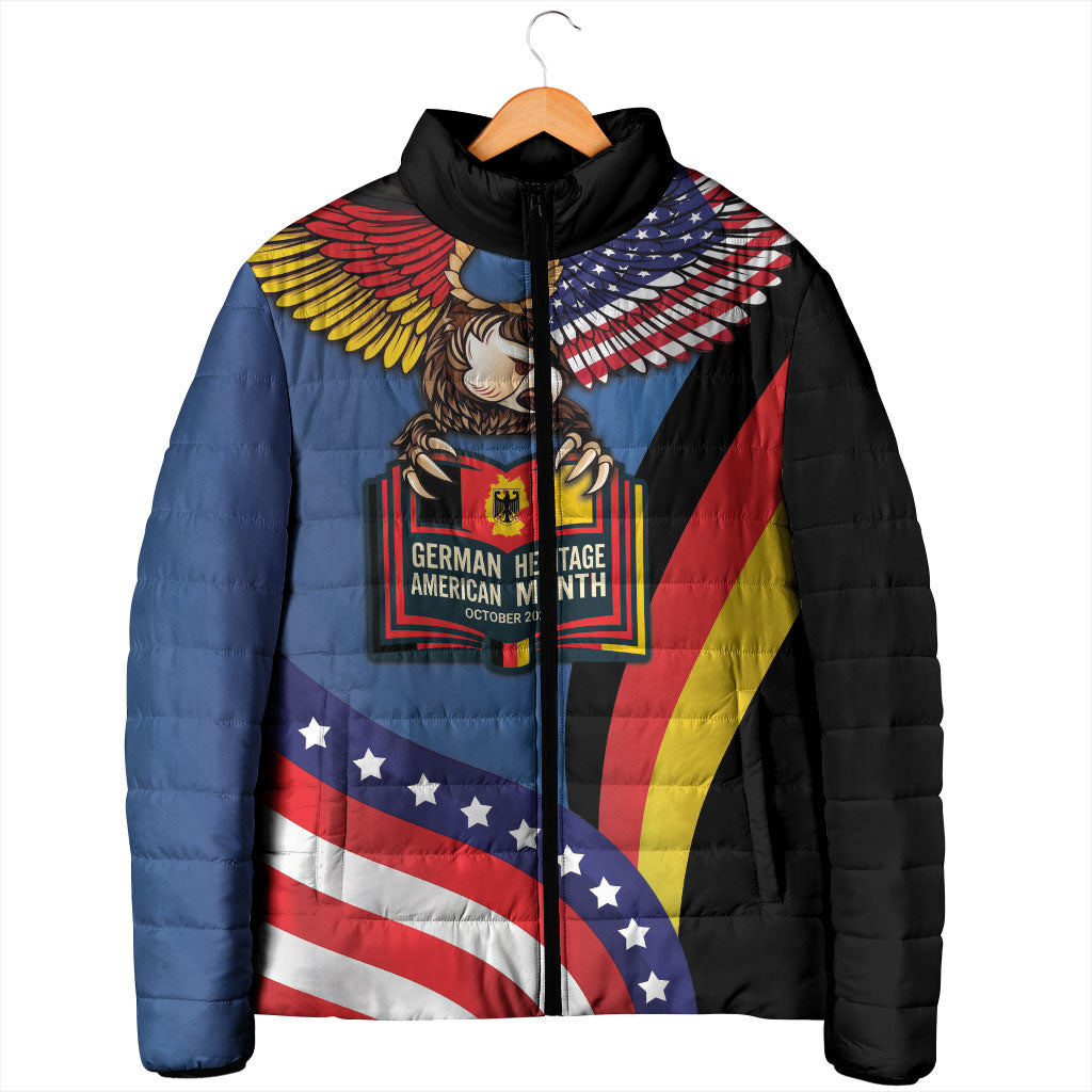 German American Heritage Month Padded Jacket German Roots American Wings