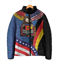 German American Heritage Month Padded Jacket German Roots American Wings