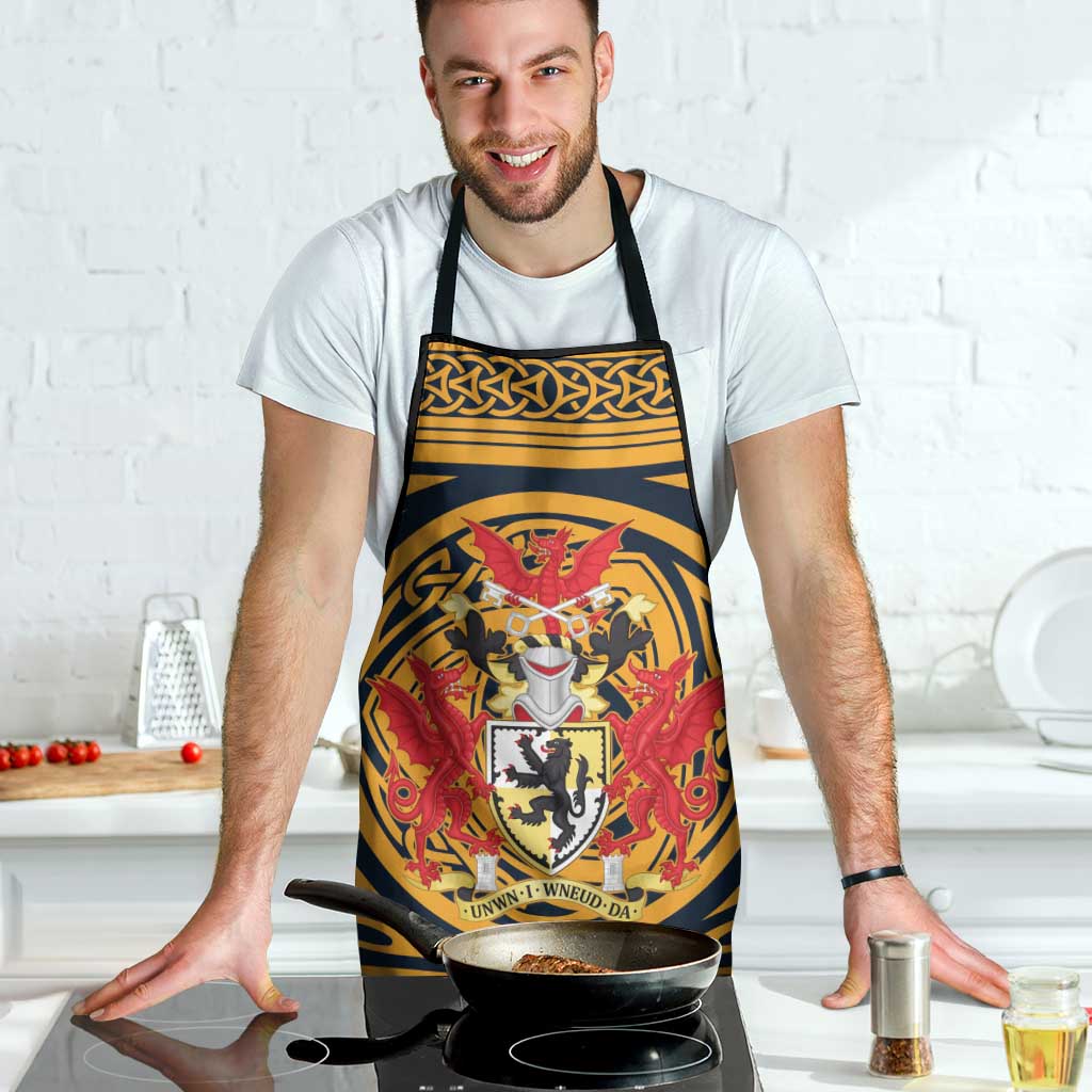 Personalized Denbighshire Wales Apron Coat Of Arms Celtic Style - Wonder Print Shop