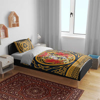 Personalized Denbighshire Wales Bedding Set Coat Of Arms Celtic Style - Wonder Print Shop