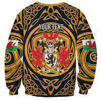 Personalized Denbighshire Wales Sweatshirt Coat Of Arms Celtic Style - Wonder Print Shop