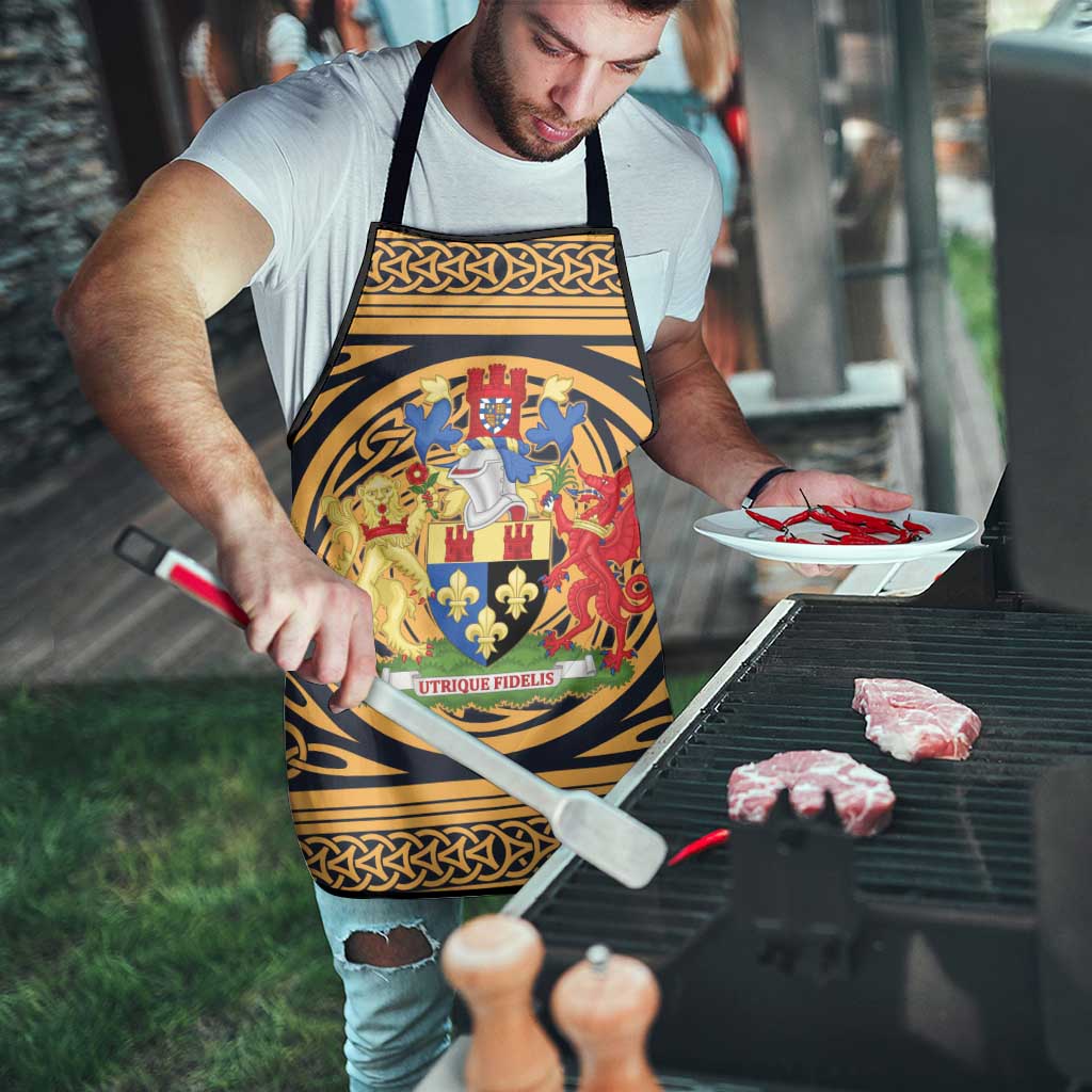 Personalized Monmouthshire Wales Apron Coat Of Arms Celtic Style - Wonder Print Shop