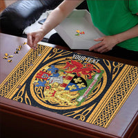 Personalized Monmouthshire Wales Puzzle Coat Of Arms Celtic Style - Wonder Print Shop