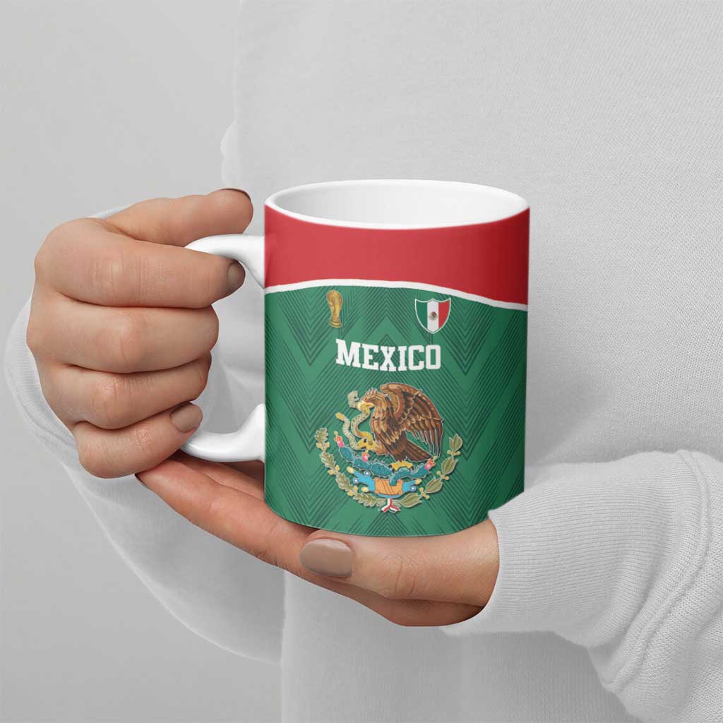 Custom Mexico Football Ceramic Mug El Tricolor World Cup Style - Wonder Print Shop