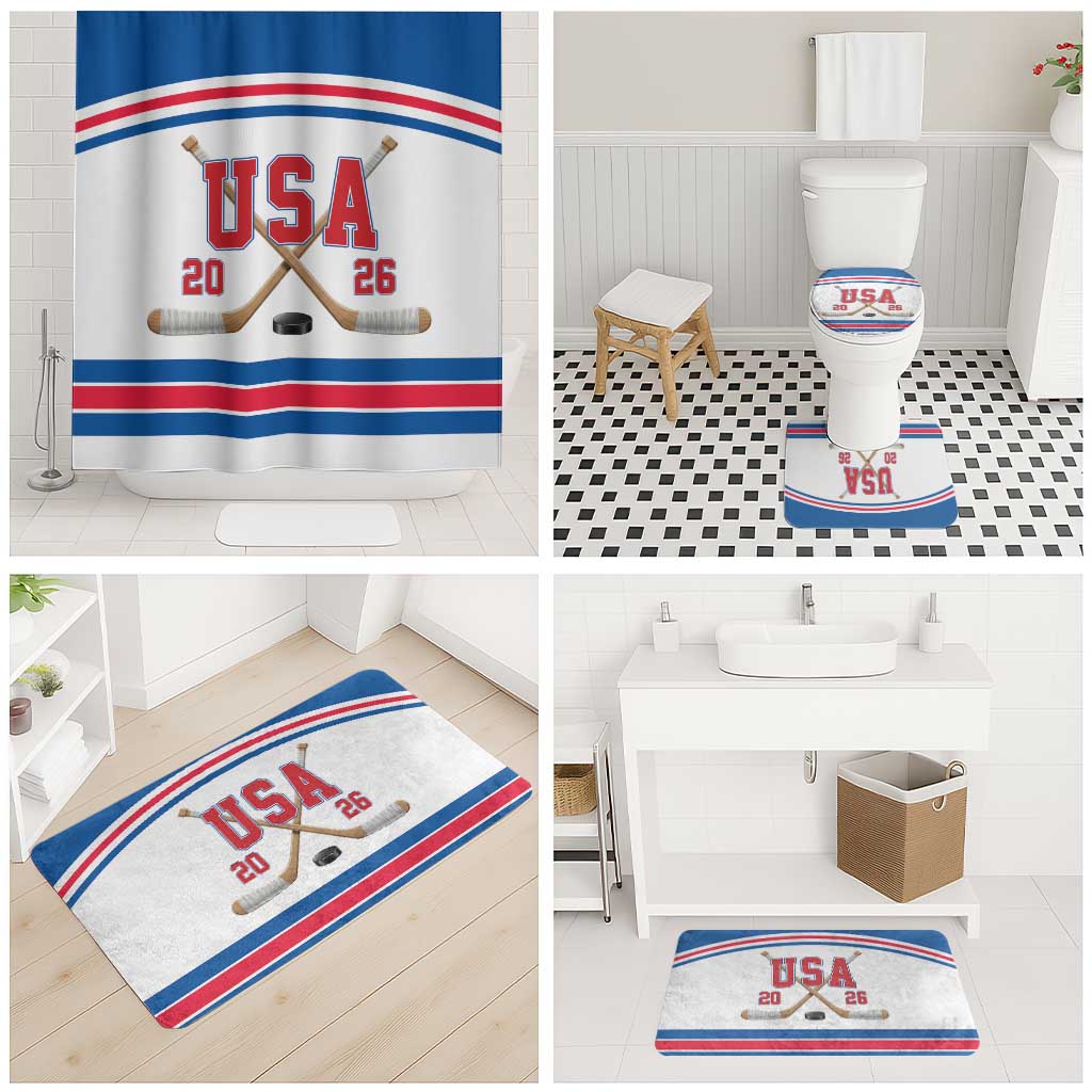 USA Ice Hockey Bathroom Set Let’s Go Champions