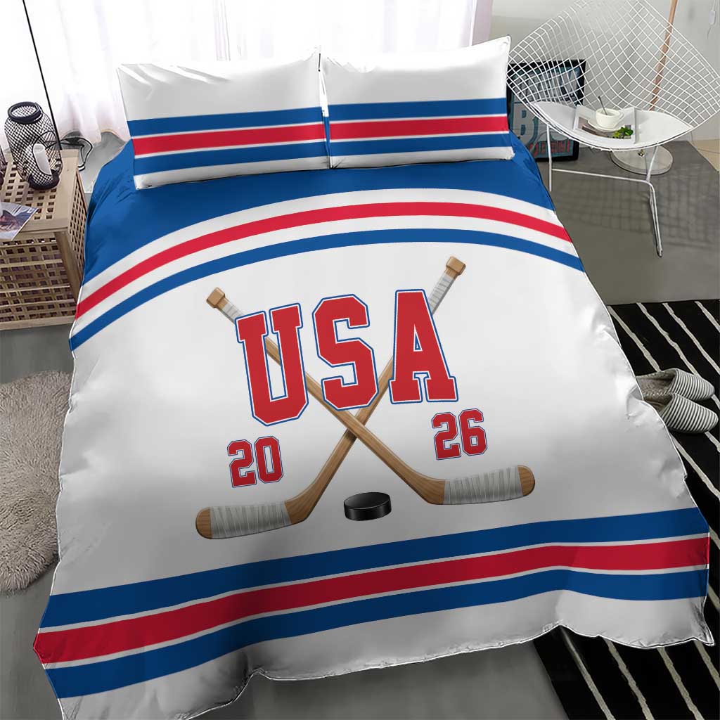 USA Ice Hockey Bedding Set Let’s Go Champions