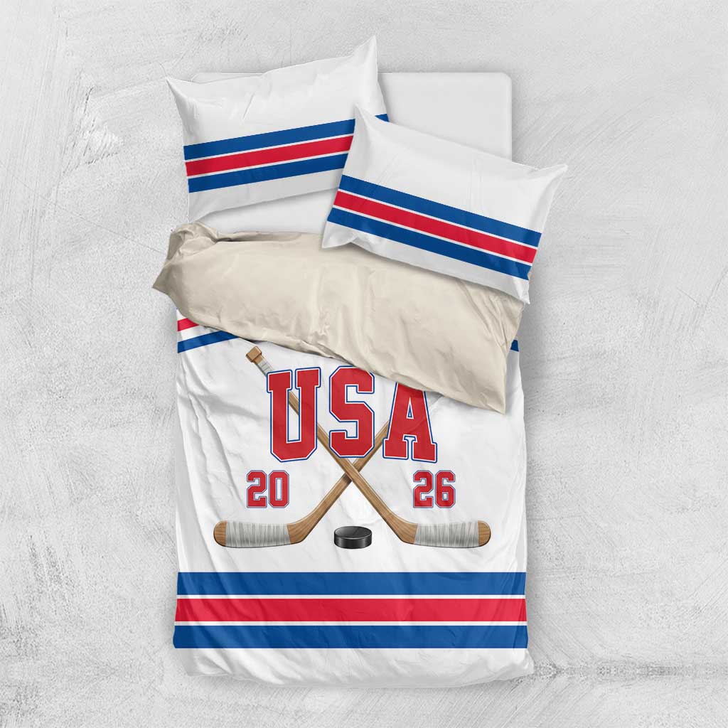 USA Ice Hockey Bedding Set Let’s Go Champions