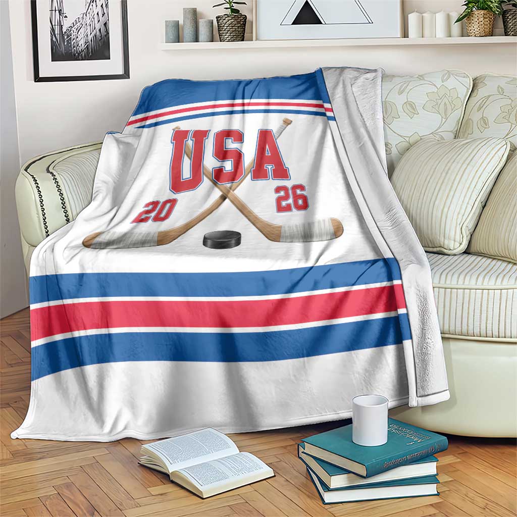 USA Ice Hockey Blanket Let’s Go Champions