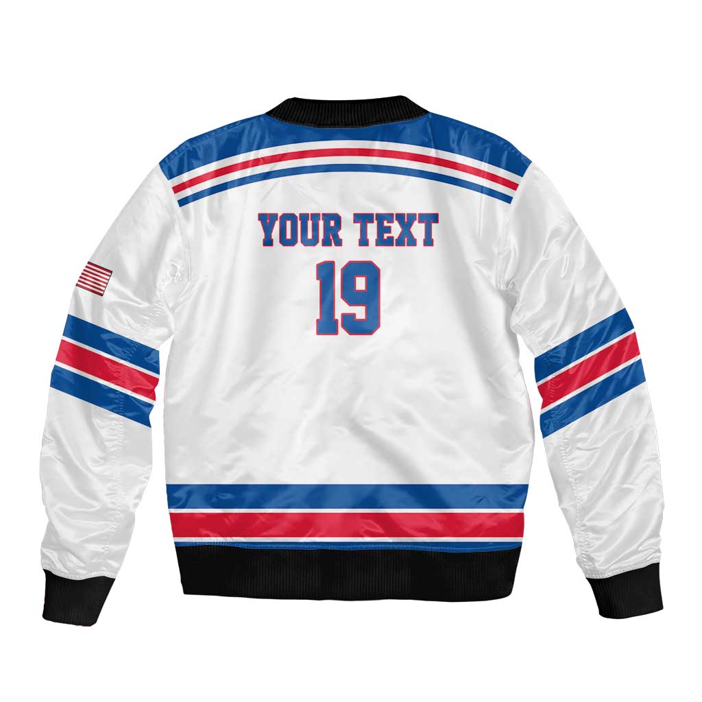 Custom USA Ice Hockey Bomber Jacket Let’s Go Champions