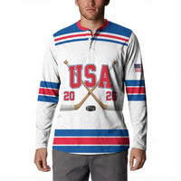 Custom USA Ice Hockey Button Sweatshirt Let’s Go Champions
