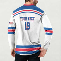 Custom USA Ice Hockey Button Sweatshirt Let’s Go Champions