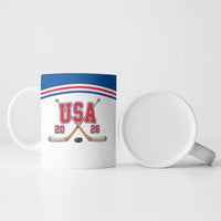 Custom USA Ice Hockey Ceramic Mug Let’s Go Champions
