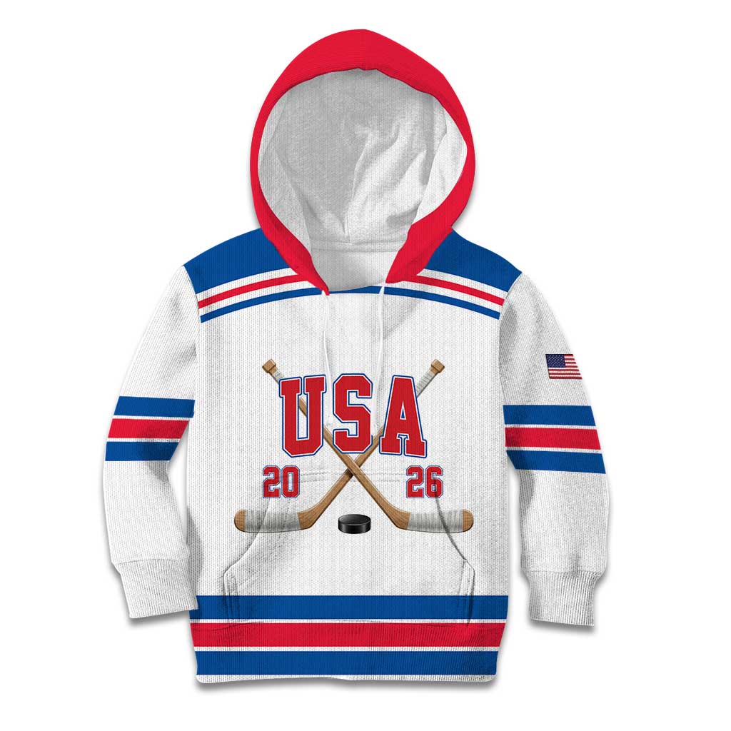 Custom USA Ice Hockey Kid Hoodie Let’s Go Champions