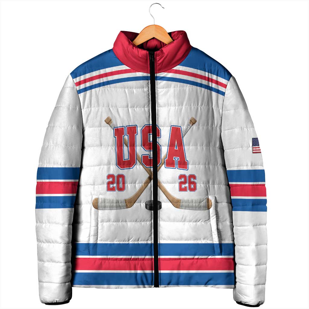 Custom USA Ice Hockey Padded Jacket Let’s Go Champions