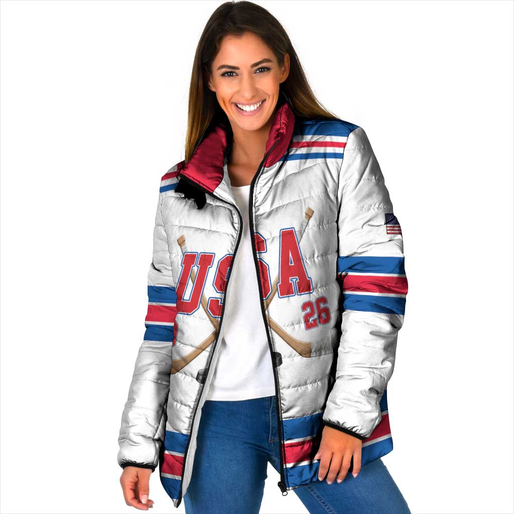 Custom USA Ice Hockey Padded Jacket Let’s Go Champions