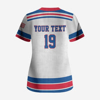 Custom USA Ice Hockey Scrub Top Let’s Go Champions