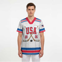 Custom USA Ice Hockey Scrub Top Let’s Go Champions