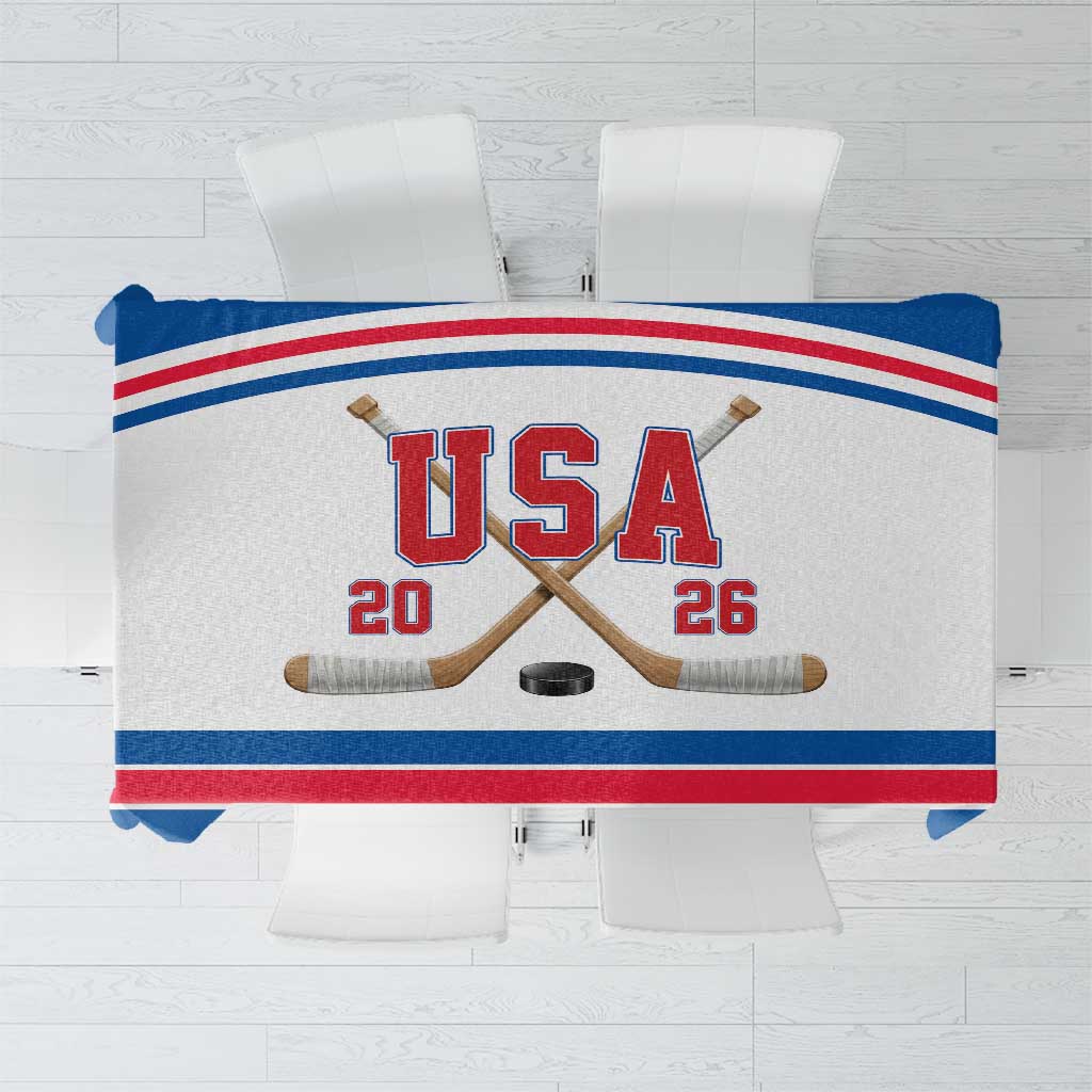 USA Ice Hockey Tablecloth Let’s Go Champions