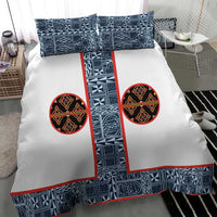 Cameroon Traditional Toghu Pattern Bedding Set African Tribal Ndop Geometric Design