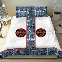 Cameroon Traditional Toghu Pattern Bedding Set African Tribal Ndop Geometric Design
