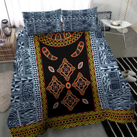 Cameroon Bamileke Toghu Pattern Bedding Set Bamenda Royal Cultural Design