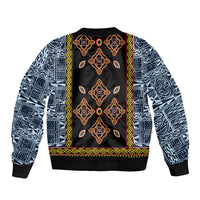 Cameroon Bamileke Toghu Pattern Bomber Jacket Bamenda Royal Cultural Design
