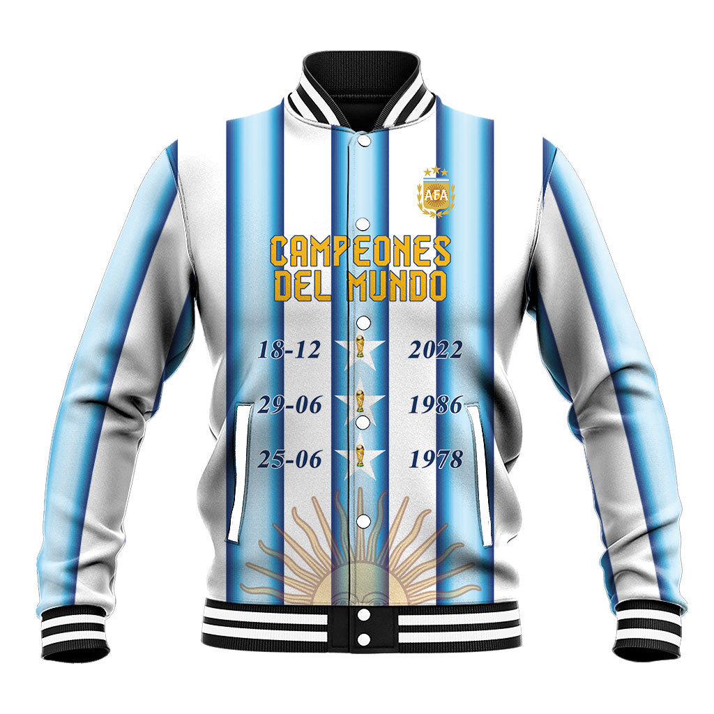 Custom Argentina Campeones Del Mundo 2026 Baseball Jacket Four Star World Champions Glory