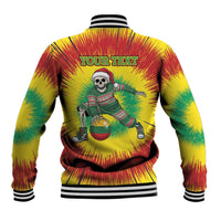 Personalized Lithuania Christmas Tie Dye Baseball Jacket Skeleton Basketball Slam Dunk Santa Hat LT19
