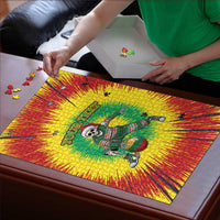 Lithuania Christmas Tie Dye Puzzle Skeleton Basketball Slam Dunk Santa Hat - Wonder Print Shop