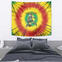 Lithuania Christmas Tie Dye Tapestry Skeleton Basketball Slam Dunk Santa Hat - Wonder Print Shop