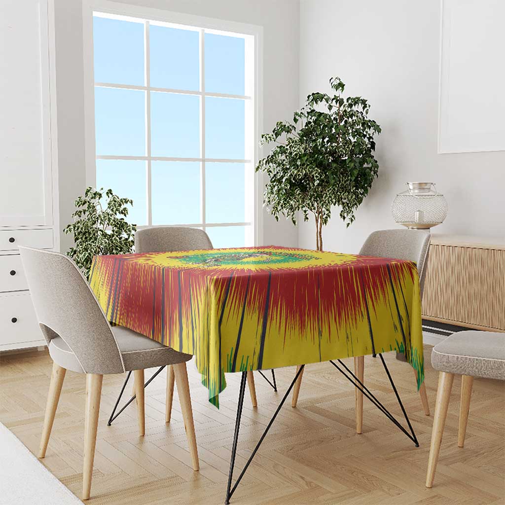Lithuania Christmas Tie Dye Tablecloth Skeleton Basketball Slam Dunk - Wonder Print Shop