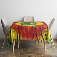 Lithuania Christmas Tie Dye Tablecloth Skeleton Basketball Slam Dunk - Wonder Print Shop