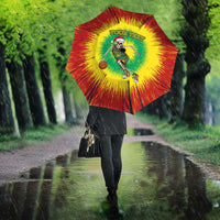 Lithuania Christmas Tie Dye Umbrella Skeleton Basketball Slam Dunk - Wonder Print Shop
